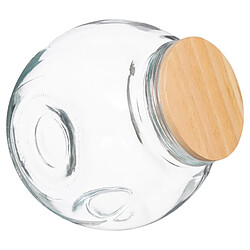 Five Simply Smart Bocal à Bonbons en Verre Bois 2,1L Transparent