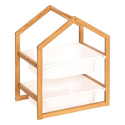 Atmosphera Meuble de Rangement 2 Bacs Bako 54cm Blanc