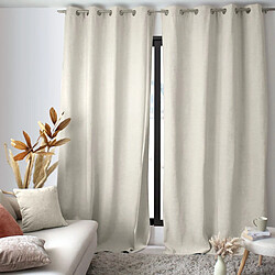Paris Prix Rideau Thermique Occultant Velvet 140x260cm Écru