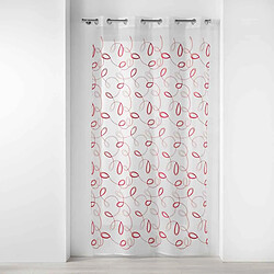 Paris Prix Rideau Voilage à Œillets Hoops 140x240cm Rouge