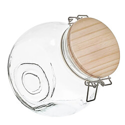 Paris Prix Bocal de Conservation Bois 1,7L Transparent
