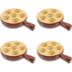 Vendos85 Assiette à escargots en céramique avec poignées