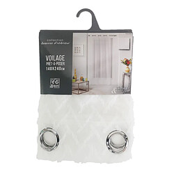 Acheter Paris Prix Rideau Voilage à Œillets Roxia 140x240cm Blanc