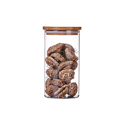 Paris Prix Bocal en Verre Bambou 1,2L Transparent