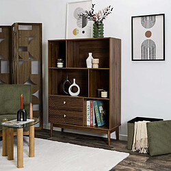 The Home Deco Factory Bibliothèque en bois 5 niches et 2 tiroirsTiffany.