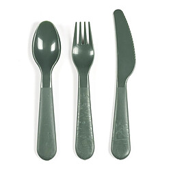 Avis The Home Deco Factory Lot de 12 Couverts Réutilisables Bain de Soleil 19cm Vert & Jaune