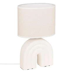 Atmosphera Lampe à Poser en Céramique Gabin 32cm Blanc