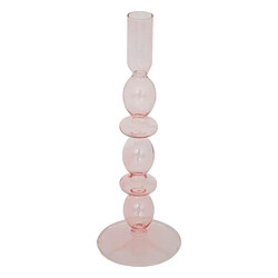 Atmosphera Chandelier en Verre Design Bulles 25cm Rose Clair