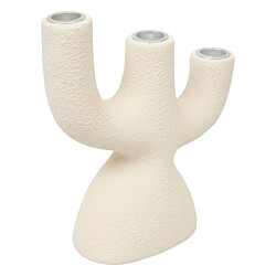 Atmosphera Chandelier Déco en Dolomite Wonj 20cm Blanc