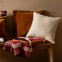 Acheter Atmosphera Coussin Déco Flanelle Cuddly 53x53cm Jaune Cumin