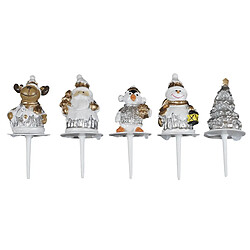 Paris Prix Lot de 5 Décorations de Noël Gâteaux 6cm Argent
