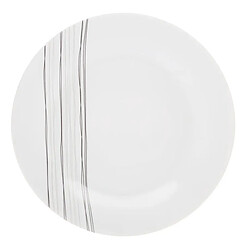 Secret De Gourmet Lot de 6 Assiettes à Dessert Lignes 19cm Blanc