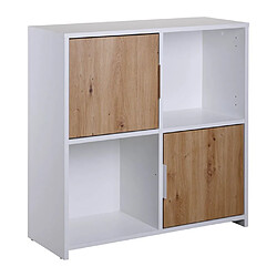 Paris Prix Étagère Design 4 Cases Adam 77cm Blanc