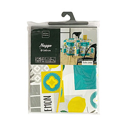 Paris Prix Nappe Toile Cirée Ronde Citronnade 160cm Jaune