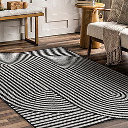 Avis RUGSX Tapis en sisal ORGANIC 2131 Géométrique écru noir – naturel, forme irrégulière moderne 200x290 cm