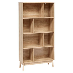 Five Simply Smart Bibliothèque 8 niches effet bois naturel ABANA - Beige