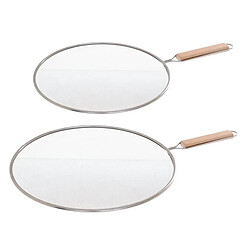 Five Simply Smart Lot de 2 Couvercles Anti-Projection Protekt 29cm Argent