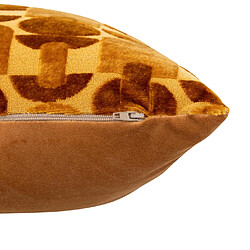 Avis Atmosphera Coussin Jacquard en Velours Luna 40x40cm Ocre