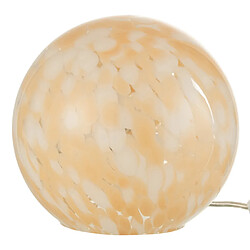 Paris Prix Lampe à Poser en Verre Mélissa 18cm Beige