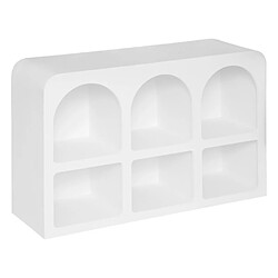 Atmosphera Étagère Design 6 Niches Soleya 110cm Blanc