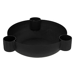 Atmosphera Bougeoir 3 Bougies en Métal Jiling 14cm Noir