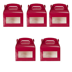 Paris Prix Lot de 5 Boîtes à Gâteaux Pâtisserie 20cm Rose