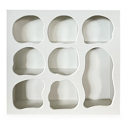 Paris Prix Étagère Organique 8 Niches Pearlie 58cm Blanc