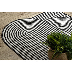 Acheter RUGSX Tapis en sisal ORGANIC 2131 Géométrique écru noir – naturel, forme irrégulière moderne 200x290 cm