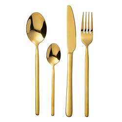 Paris Prix Ménagère 24 Pièces en Inox Brillant 27cm Or