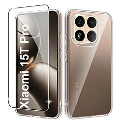 Htdmobiles Coque pour Xiaomi 15T Pro 5G - housse etui silicone gel fine + film ecran - TRANSPARENT TPU