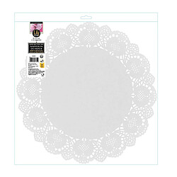 Paris Prix Lot de 20 Napperons Lily Cook 26cm Blanc