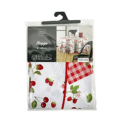 Paris Prix Nappe Toile Cirée Ronde Cerise 160cm Rouge