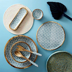 Paris Prix Couverts à Salade en Bois Jaipur 22cm Bleu