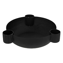 Atmosphera Bougeoir 3 Bougies en Métal Jiling 14cm Noir