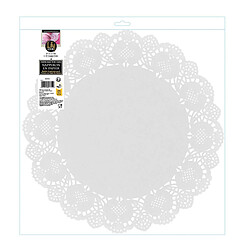 Paris Prix Lot de 20 Napperons Lily Cook 21cm Blanc