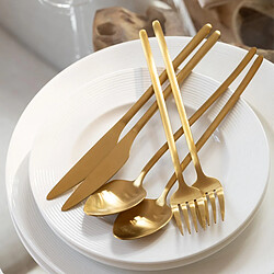 Paris Prix Ménagère 24 Pièces en Inox Irvin Mat 27cm Or