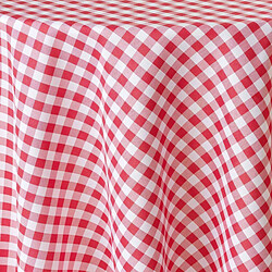 Paris Prix Nappe Ronde Antitache Imprimé Vichy 180cm Rouge