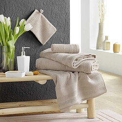 Acheter Douceur D'Interieur Lot de 2 Gants de Toilette Tendresse 15x21cm Taupe