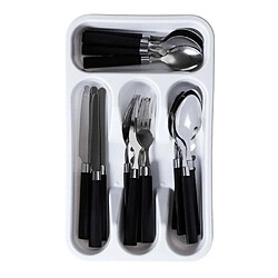 Paris Prix Ménagère 16 Pièces & Range-Couverts Campus 32cm Noir