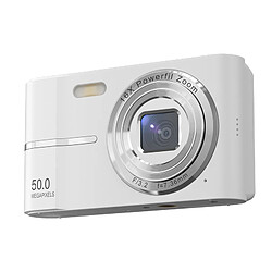 Appareil Photo 50MP FHD 1080p - Zoom Numérique 16x - Écran LCD 2,4" - Carte 32GB Offerte - Blanc