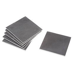Secret De Gourmet Lot de 6 Dessous de Verre Ardoise 10x10cm Gris 