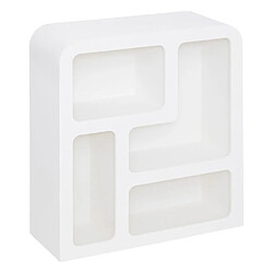 Atmosphera Étagère 4 Niches Design Soleya 85cm Blanc