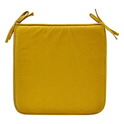 Atmosphera Galette de Chaise Uni Lilou 38x38cm Ocre