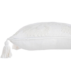 Avis Paris prix Coussin Déco Fleurs Bali - 45x45 cm - Blanc