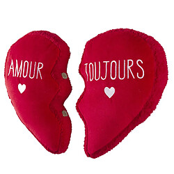 Avis Paris prix Coussin déco cœur - 35x40 cm - Rouge