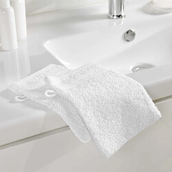 Avis Douceur D'Interieur Lot de 2 Gants de Toilette Tendresse 15x21cm Blanc