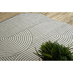 RUGSX Tapis en sisal ORGANIC 1835 Géométrique écru gris – naturel, forme irrégulière moderne 200x290 cm pas cher
