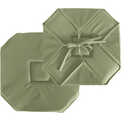 Paris Prix Galette de Chaise Uni Basic 40x40cm Vert Olive