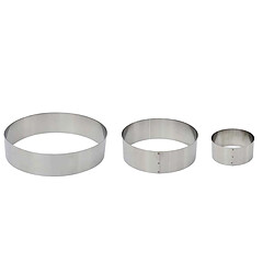 Paris Prix Lot de 3 Cadres à Pâtisserie Ronds 20cm Argent