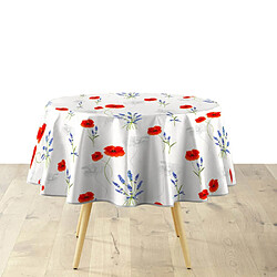 Paris Prix Nappe Ronde Imprimé Sisteron 160cm Blanc